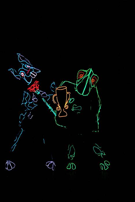 "Tortoise and the Hare" with electroluminescent wire costumes by Lightwire Theater Company